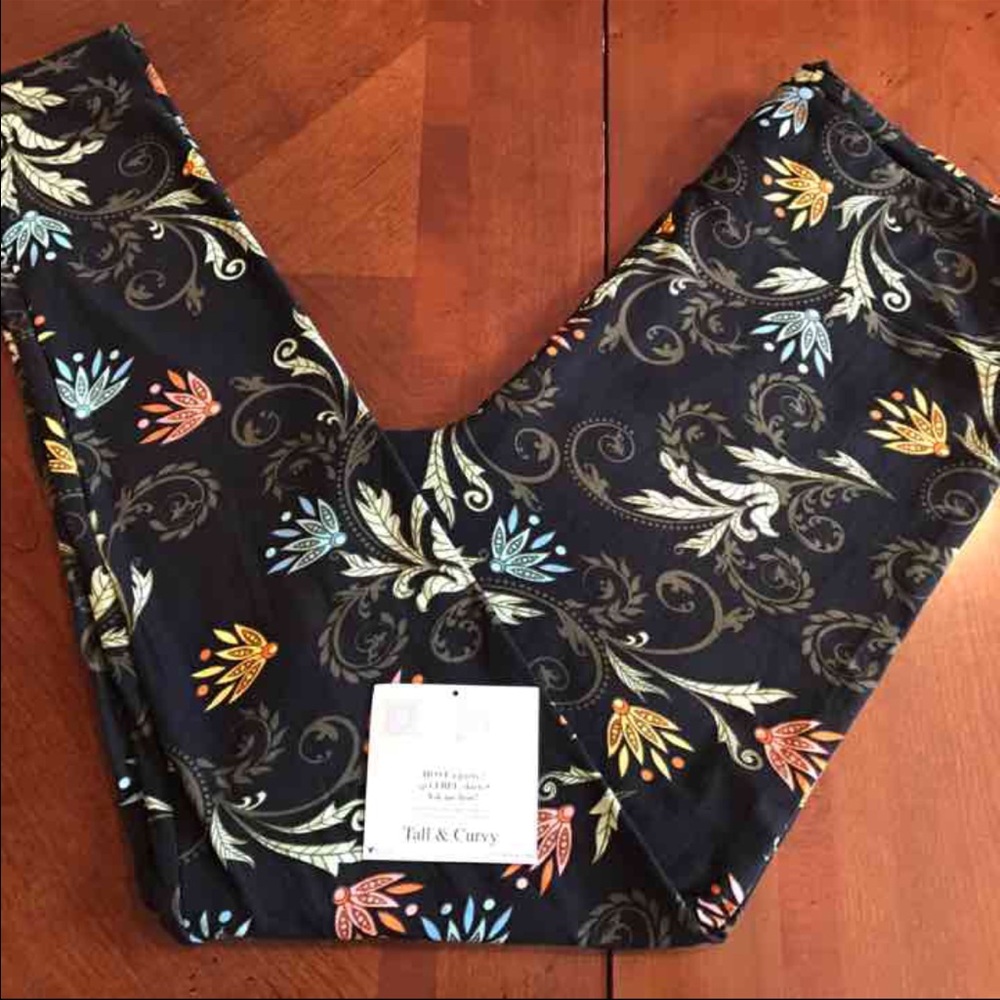 LulaRoe floral on black TC